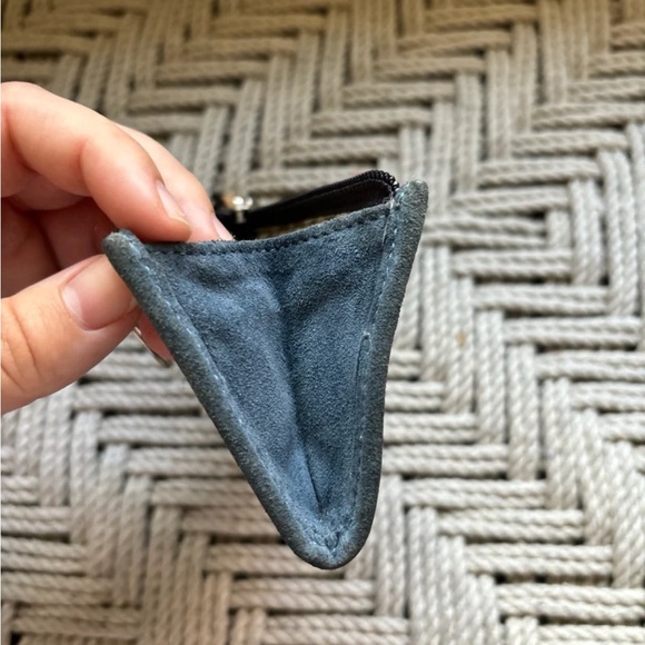 Coach Tweed and Suede Coin Wallet Keychain - Picture 3 of 4